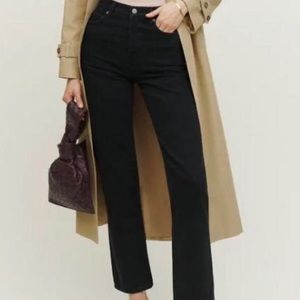 Black straight leg Reformation jeans - size 26